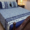 "Royal Blue Elegance 3-Piece Bedsheet Set"